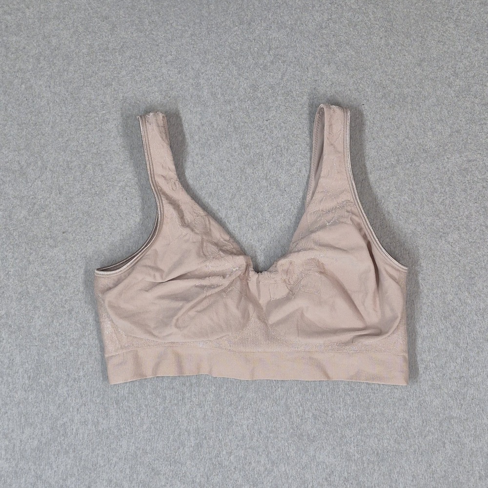 Bali Women Bra XL Beige Comfort Revolution Adjustable Strap Lightly Lined Full